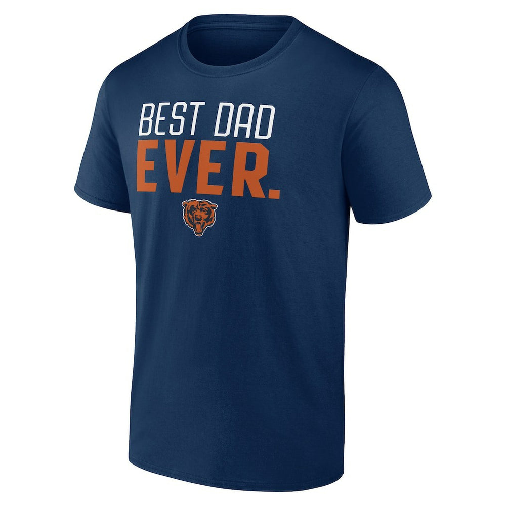 Chicago Bears Best Dad Ever Team T-Shirt Navy