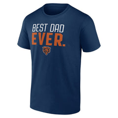 Chicago Bears Best Dad Ever Team T-Shirt Navy