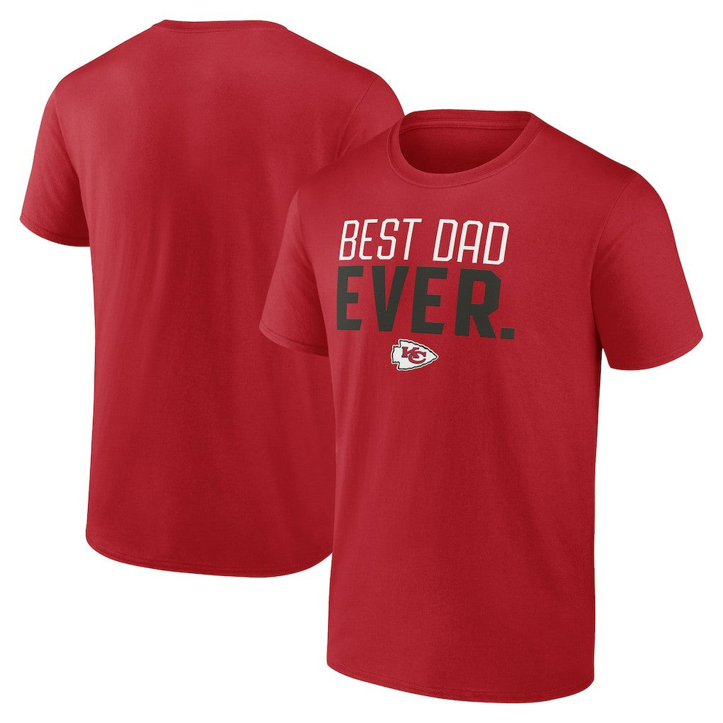 Kansas City Chiefs Best Dad Ever Team T-Shirt Red