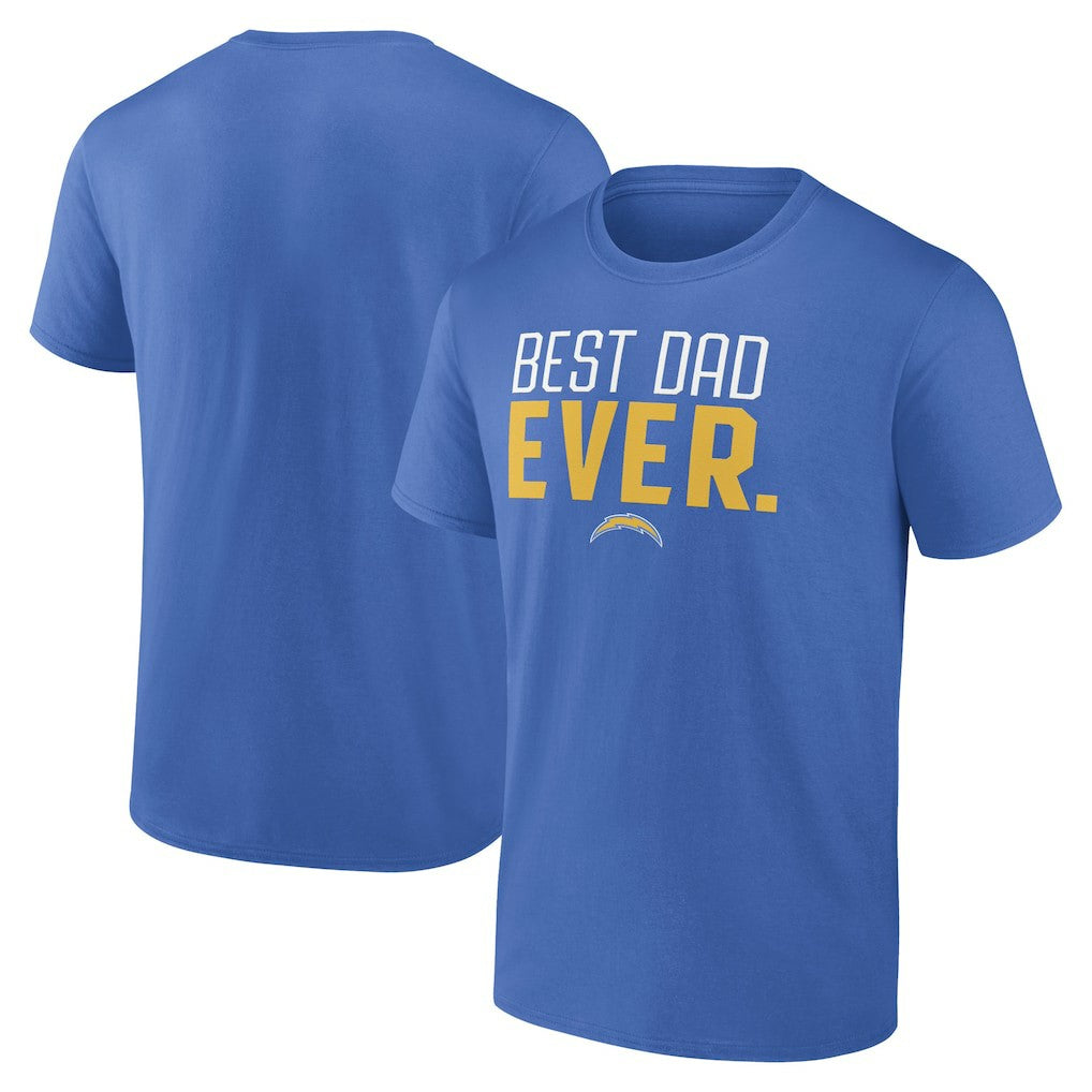 Los Angeles Chargers Best Dad Ever Team T-Shirt Powder Blue