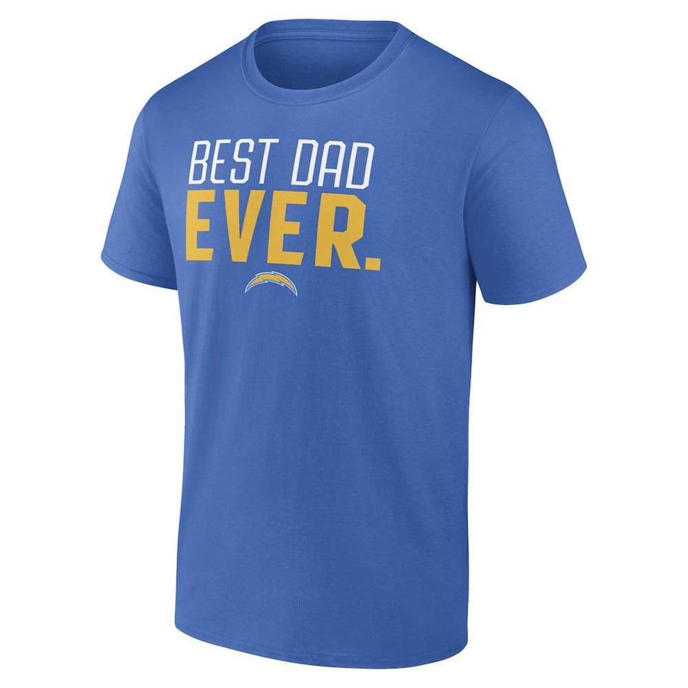 Los Angeles Chargers Best Dad Ever Team T-Shirt Powder Blue