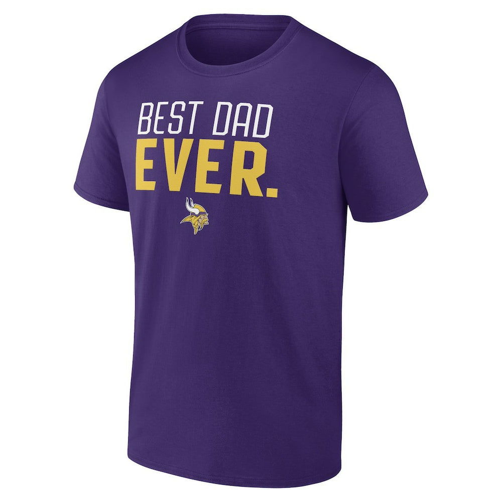 Minnesota Vikings Best Dad Ever Team T-Shirt Purple