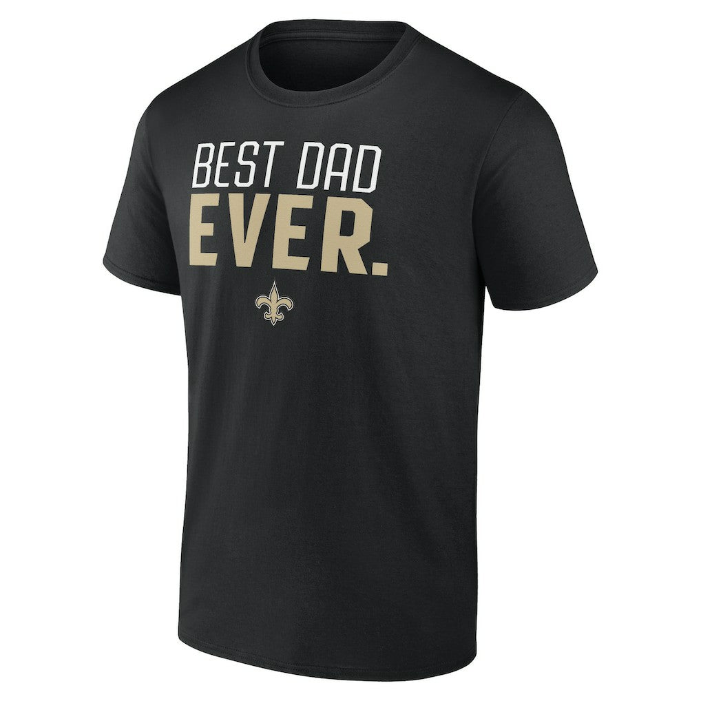New Orleans Saints Best Dad Ever Team T-Shirt Black