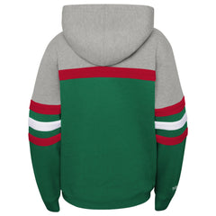 Milwaukee Bucks Youth Hardwood Classics Head Coach Pullover Hoodie Green/Heather Gray | Mitchell & Ness for sale