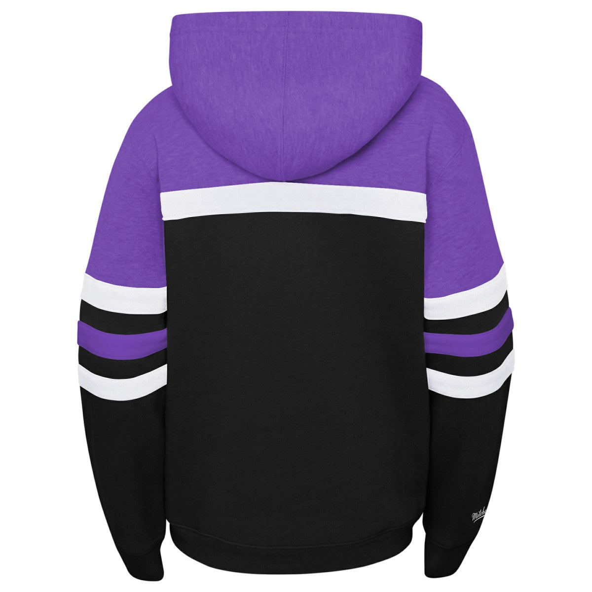 Toronto Raptors Youth Hardwood Classics Head Coach Pullover Hoodie Purple/Heather Gray | Mitchell & Ness Lifestyle