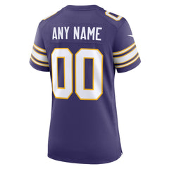 Nike Minnesota Vikings Women's Classic Custom Game Jersey Purple