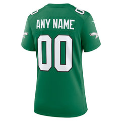Nike Philadelphia Eagles Women's Alternate Custom Game Jersey Kelly Green
