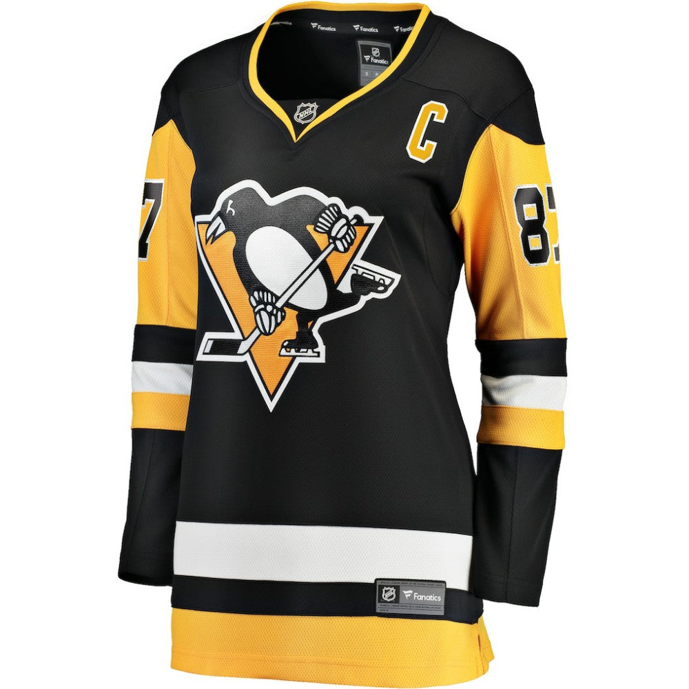 Sidney Crosby Pittsburgh Penguins Fanatics Women's Captain Patch Home Breakaway Jersey - Black - NHL 5275450