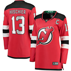 Nico Hischier New Jersey Devils Fanatics Women's Captain Patch Home Breakaway Jersey - Red - NHL 5275451