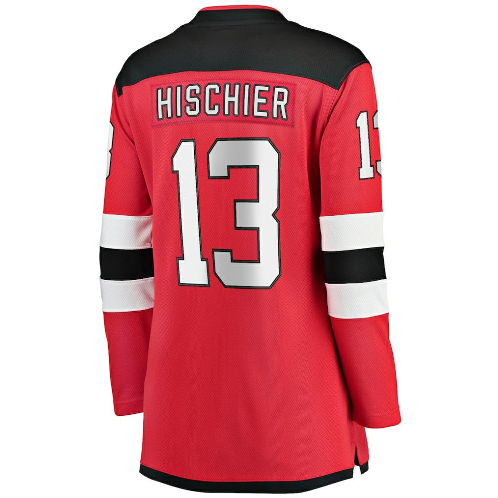 Nico Hischier New Jersey Devils Fanatics Women's Captain Patch Home Breakaway Jersey - Red - NHL 5275451