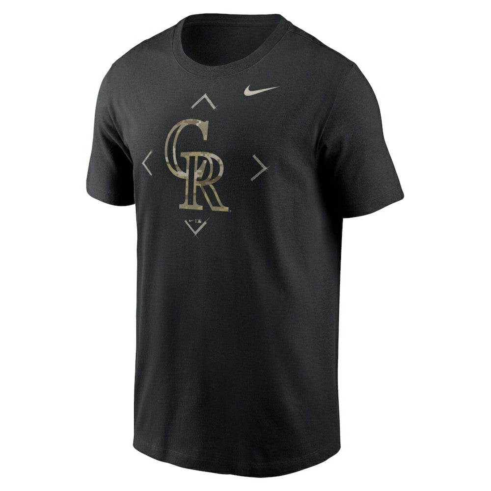 Colorado Rockies Nike Camo Logo T-Shirt - Black - Nike Discount
