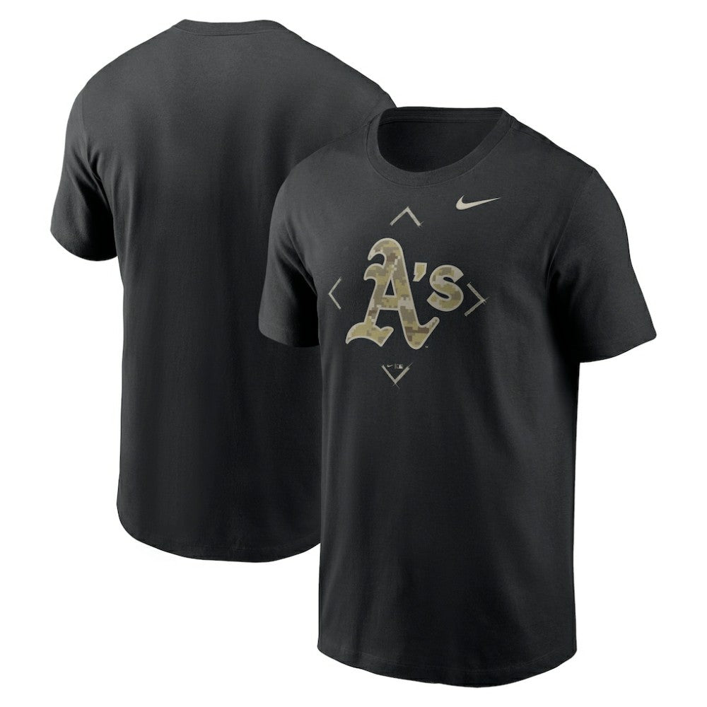 Athletics Nike Camo Logo T-Shirt - Black - Nike Sale