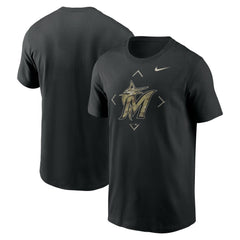 Miami Marlins Nike Camo Logo T-Shirt - Black - Nike Online