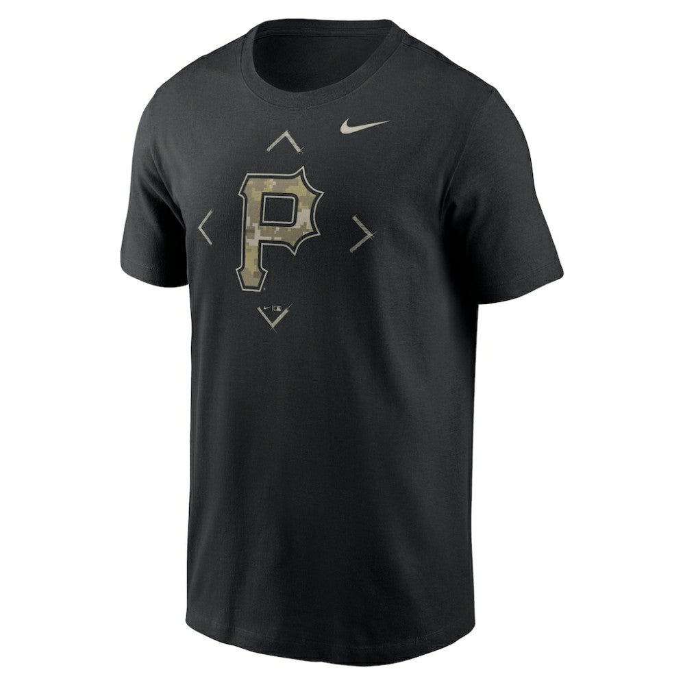 Pittsburgh Pirates Nike Camo Logo T-Shirt - Black - Nike Online