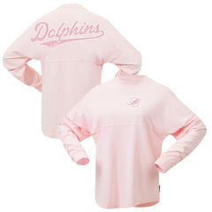 Fanatics Miami Dolphins Women's Millennial Spirit Jersey T-Shirt Pink