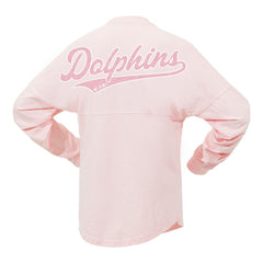 Fanatics Miami Dolphins Women's Millennial Spirit Jersey T-Shirt Pink