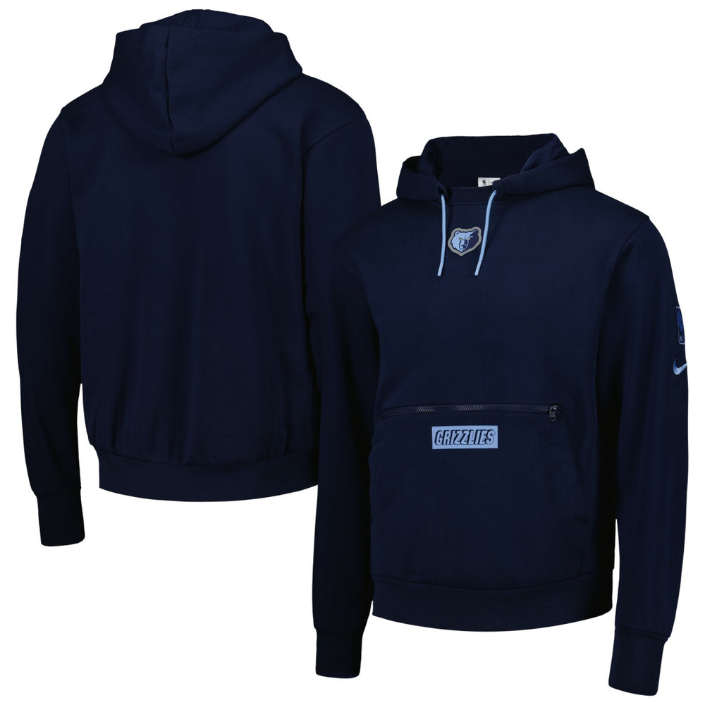 Memphis Grizzlies Courtside Heavyweight Pullover Hoodie Navy | Nike for sale