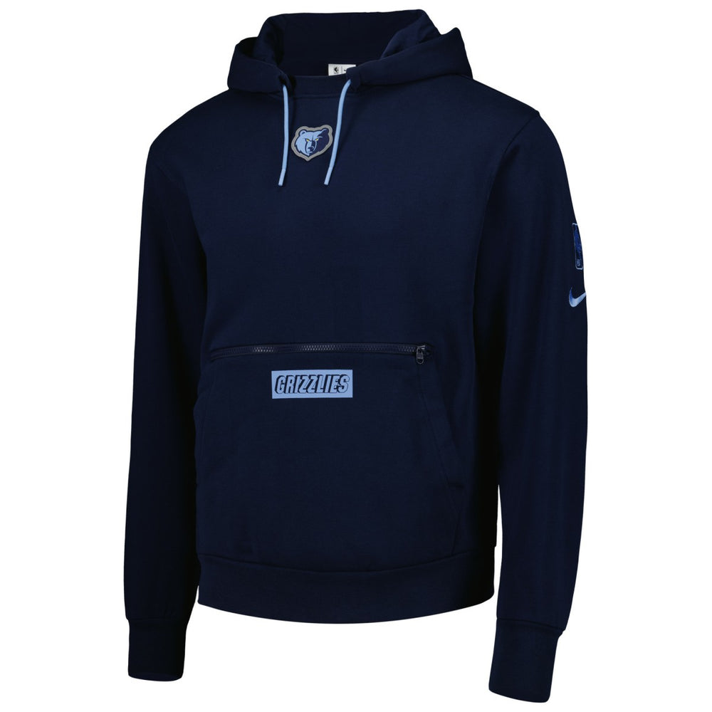 Memphis Grizzlies Courtside Heavyweight Pullover Hoodie Navy | Nike for sale