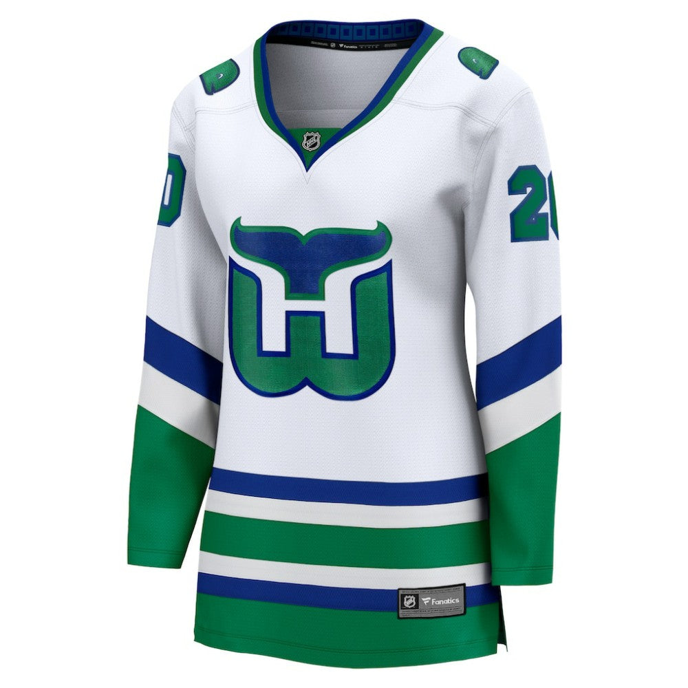 Sebastian Aho Carolina Hurricanes Fanatics Women's Throwback Breakaway Jersey - White - NHL 5278007