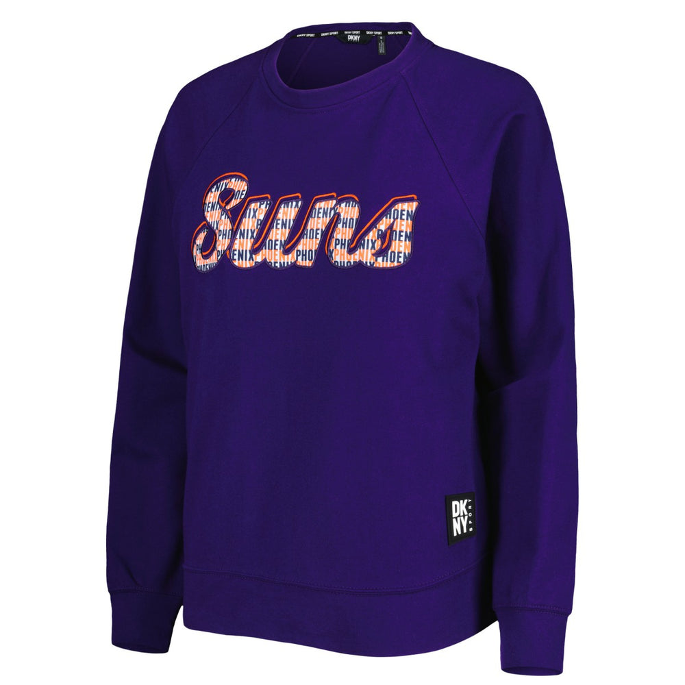 Phoenix Suns DKNY Sport Women's Regina Raglan Pullover Sweatshirt Purple