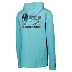 Barcelona Long Sleeve Hoodie T-Shirt Teal