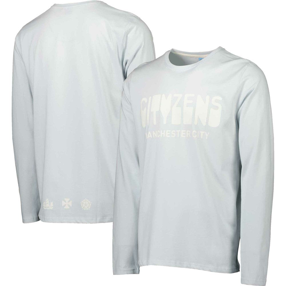 Manchester City Heavy Long Sleeve T-Shirt Sky Blue