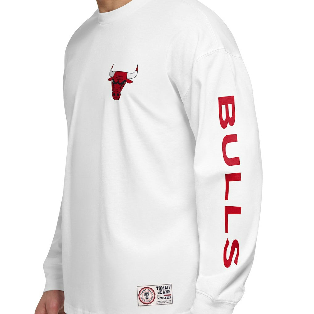 Chicago Bulls Tommy Jeans Matthew 2-In-1 T-Shirt & Hoodie Combo Set Red/White