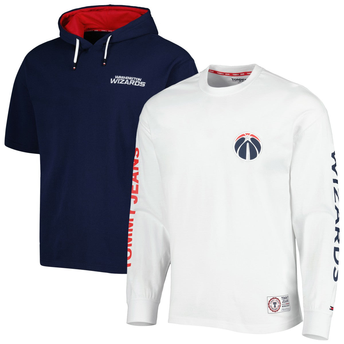 Washington Wizards Tommy Jeans Matthew 2-In-1 T-Shirt & Hoodie Combo Set Navy/White