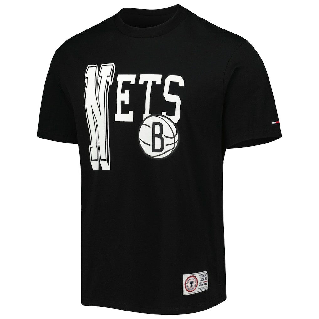 Brooklyn Nets Tommy Jeans Mel Varsity T-Shirt Black