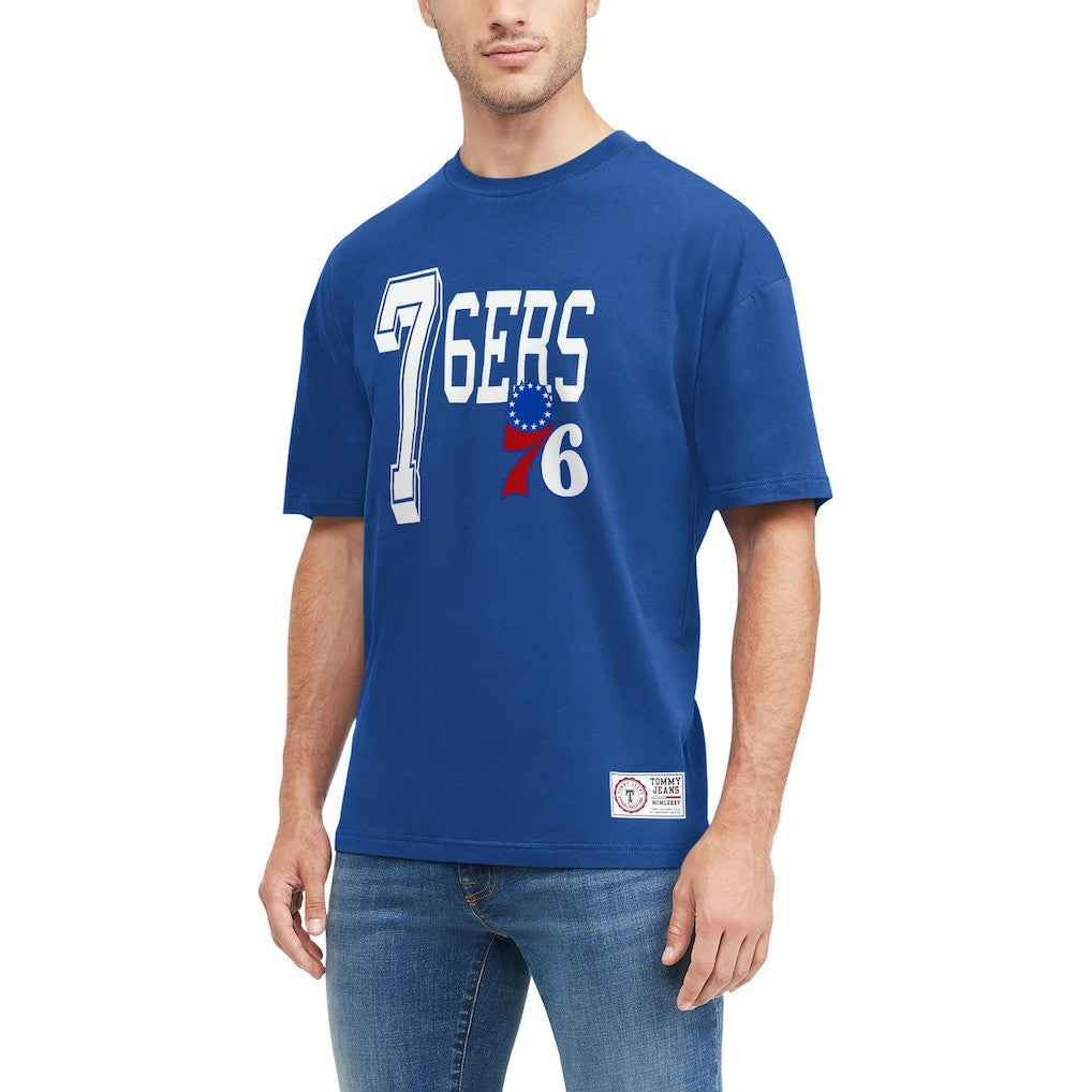 Philadelphia 76ers Tommy Jeans Mel Varsity T-Shirt Royal