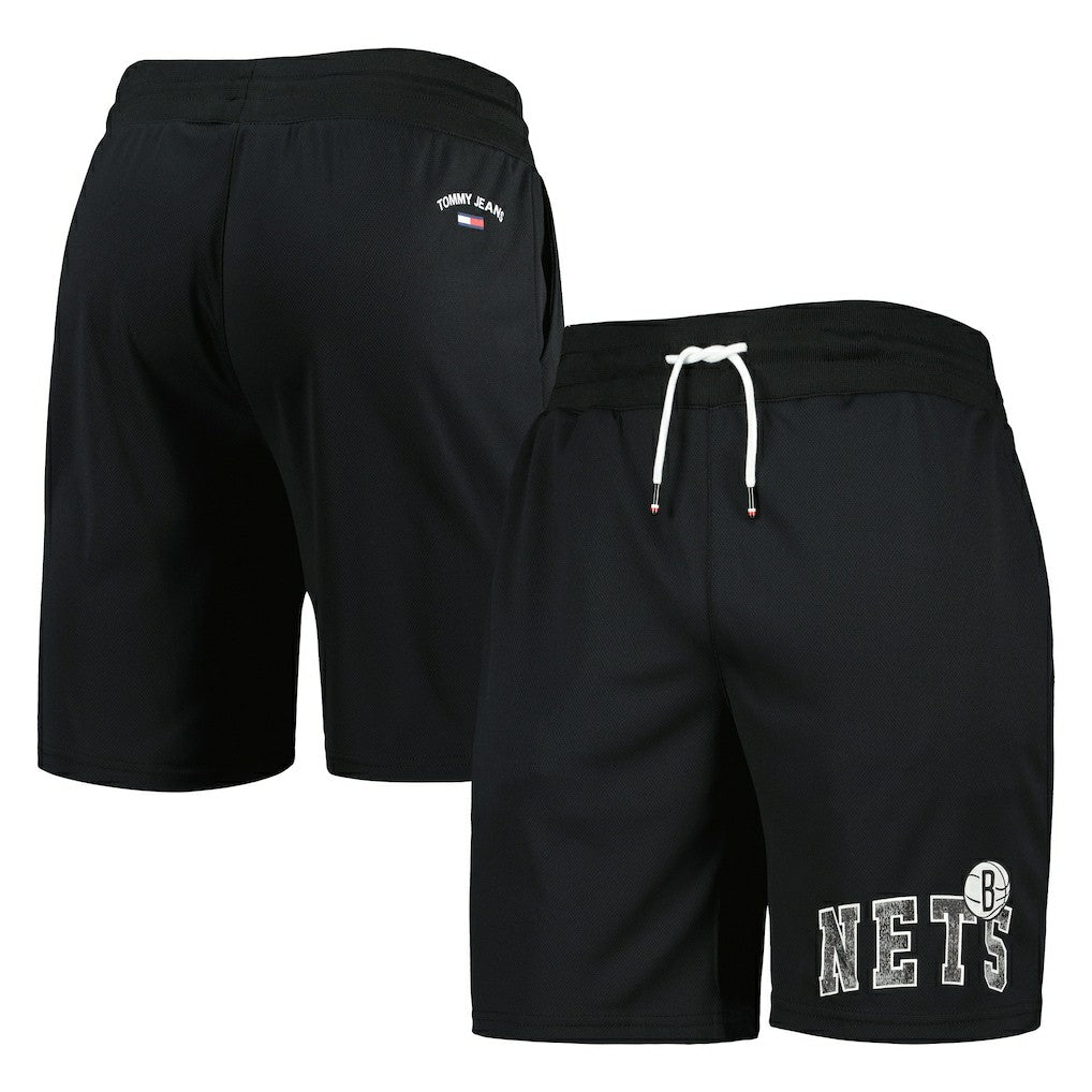 Brooklyn Nets Tommy Jeans Mike Mesh Basketball Shorts Black