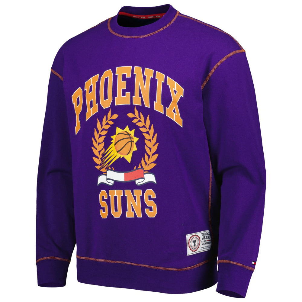 Phoenix Suns Tommy Jeans Peter French Terry Pullover Crew Sweatshirt Purple