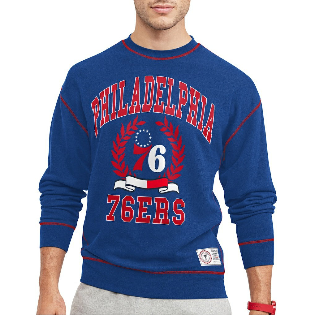 Philadelphia 76ers Tommy Jeans Peter French Terry Pullover Sweatshirt Royal