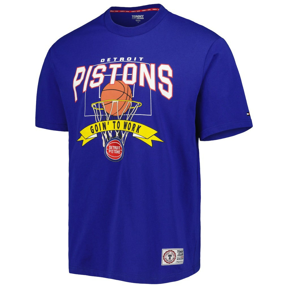 Detroit Pistons Tommy Jeans Tim Backboard T-Shirt Blue