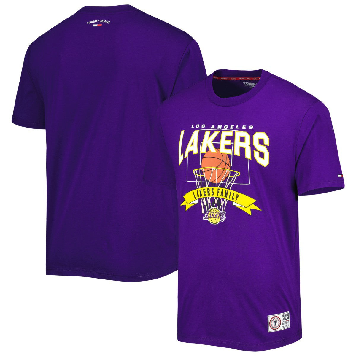 Los Angeles Lakers Tommy Jeans Tim Backboard T-Shirt Purple