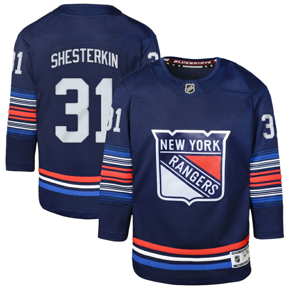 Igor Shesterkin New York Rangers Youth Alternate Premier Player Jersey - Navy - NHL 5280889
