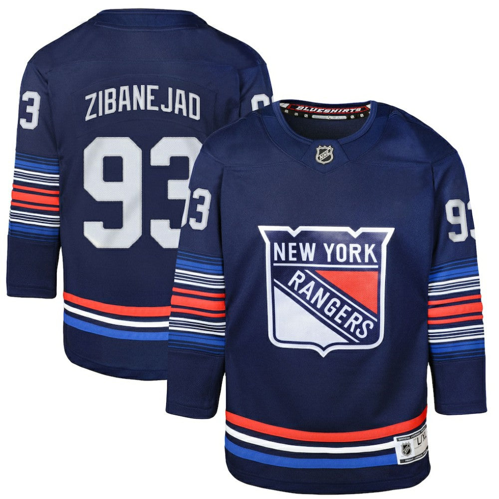 Mika Zibanejad New York Rangers Youth Alternate Premier Player Jersey - Navy - NHL 5280890
