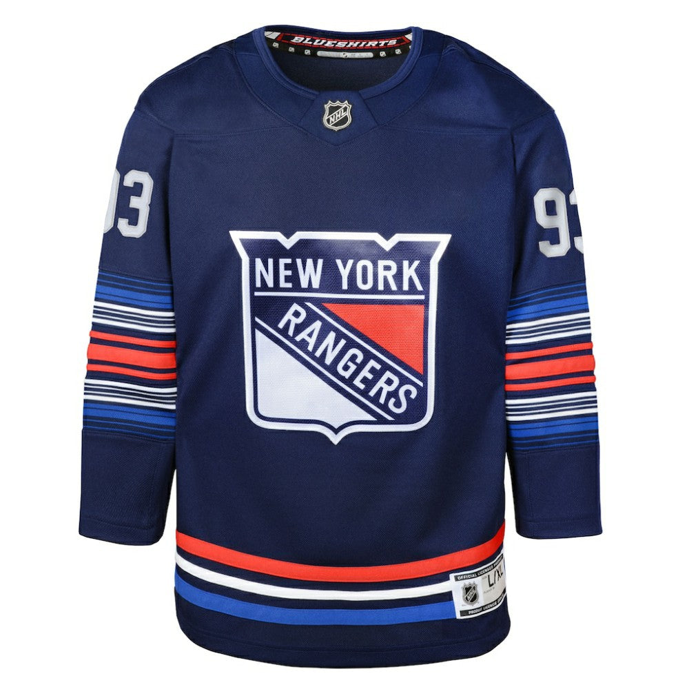 Mika Zibanejad New York Rangers Youth Alternate Premier Player Jersey - Navy - NHL 5280890