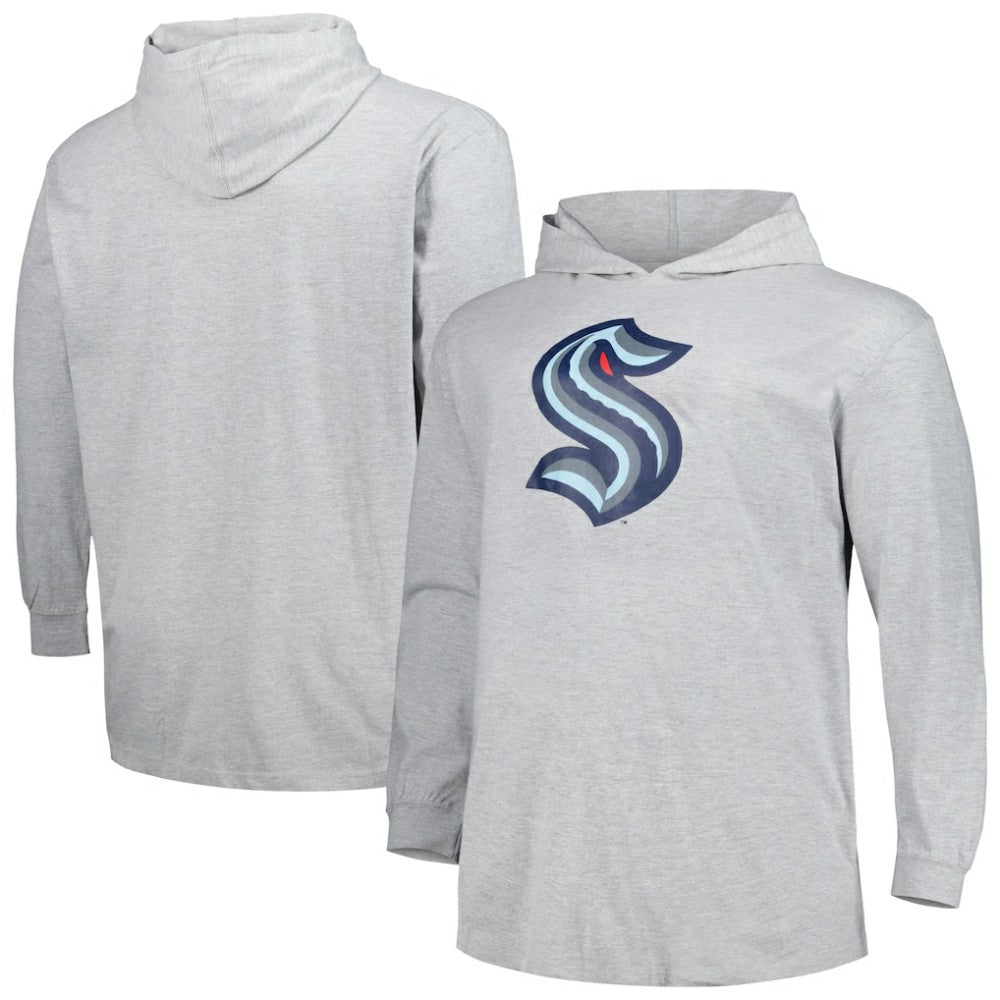 Seattle Kraken Big & Tall Pullover Hoodie - Heather Gray - NHL 5281576