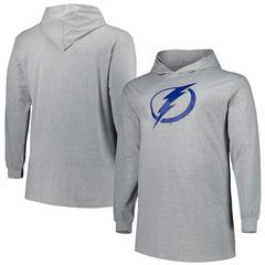 Tampa Bay Lightning Big & Tall Pullover Hoodie - Heather Gray - NHL 5281578