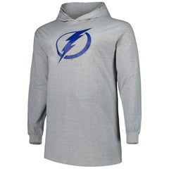 Tampa Bay Lightning Big & Tall Pullover Hoodie - Heather Gray - NHL 5281578