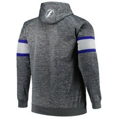 Tampa Bay Lightning Big & Tall Stripe Pullover Hoodie - Heather Charcoal - NHL 5281587