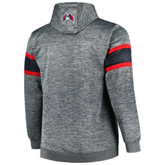 Washington Capitals Big & Tall Stripe Pullover Hoodie - Heather Charcoal - NHL 5281588