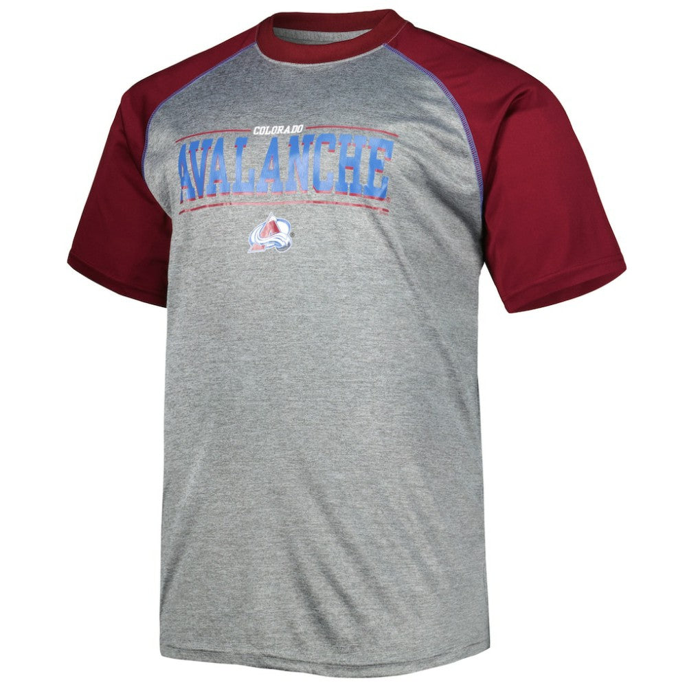 Colorado Avalanche Big & Tall Logo Raglan T-Shirt - Heather Gray - NHL 5281593