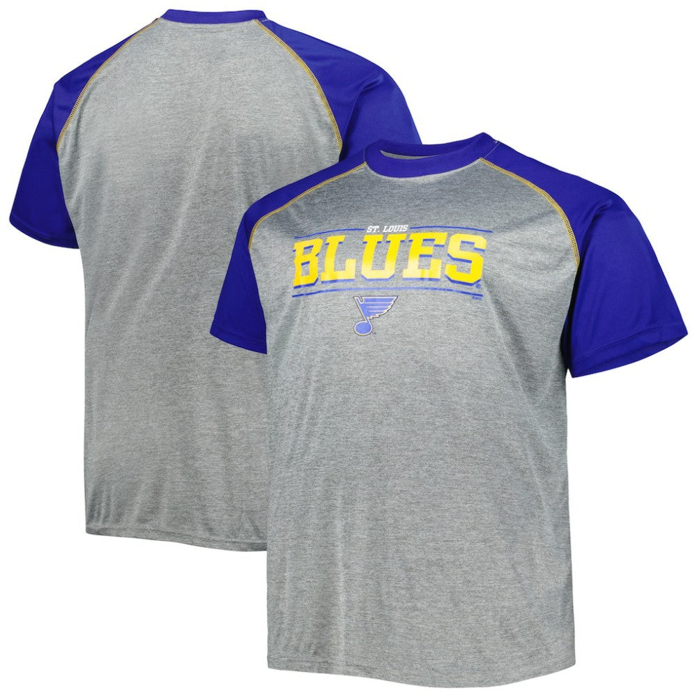 St. Louis Blues Big & Tall Logo Raglan T-Shirt - Heather Gray - NHL 5281597