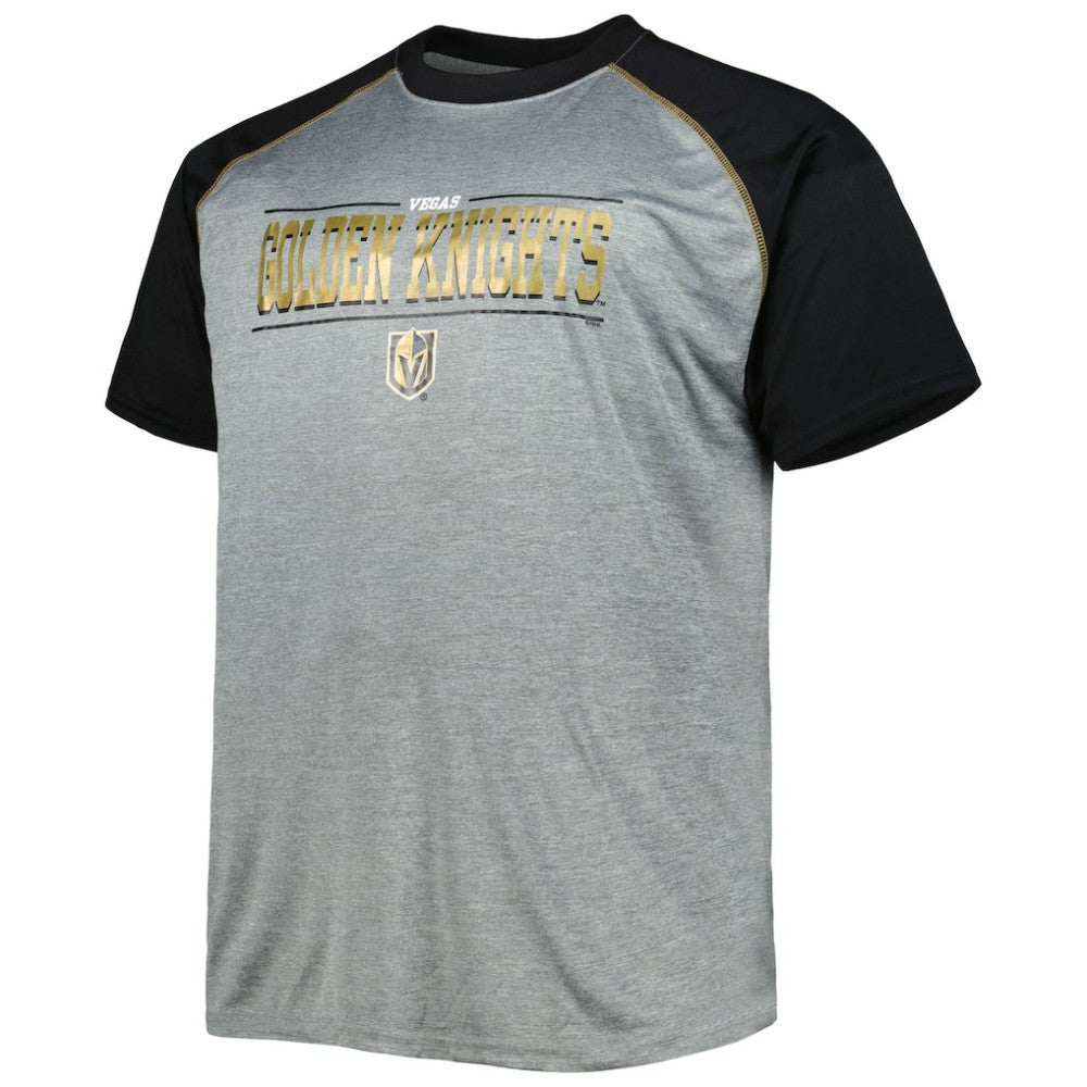 Vegas Golden Knights Big & Tall Logo Raglan T-Shirt - Heather Gray - NHL 5281599