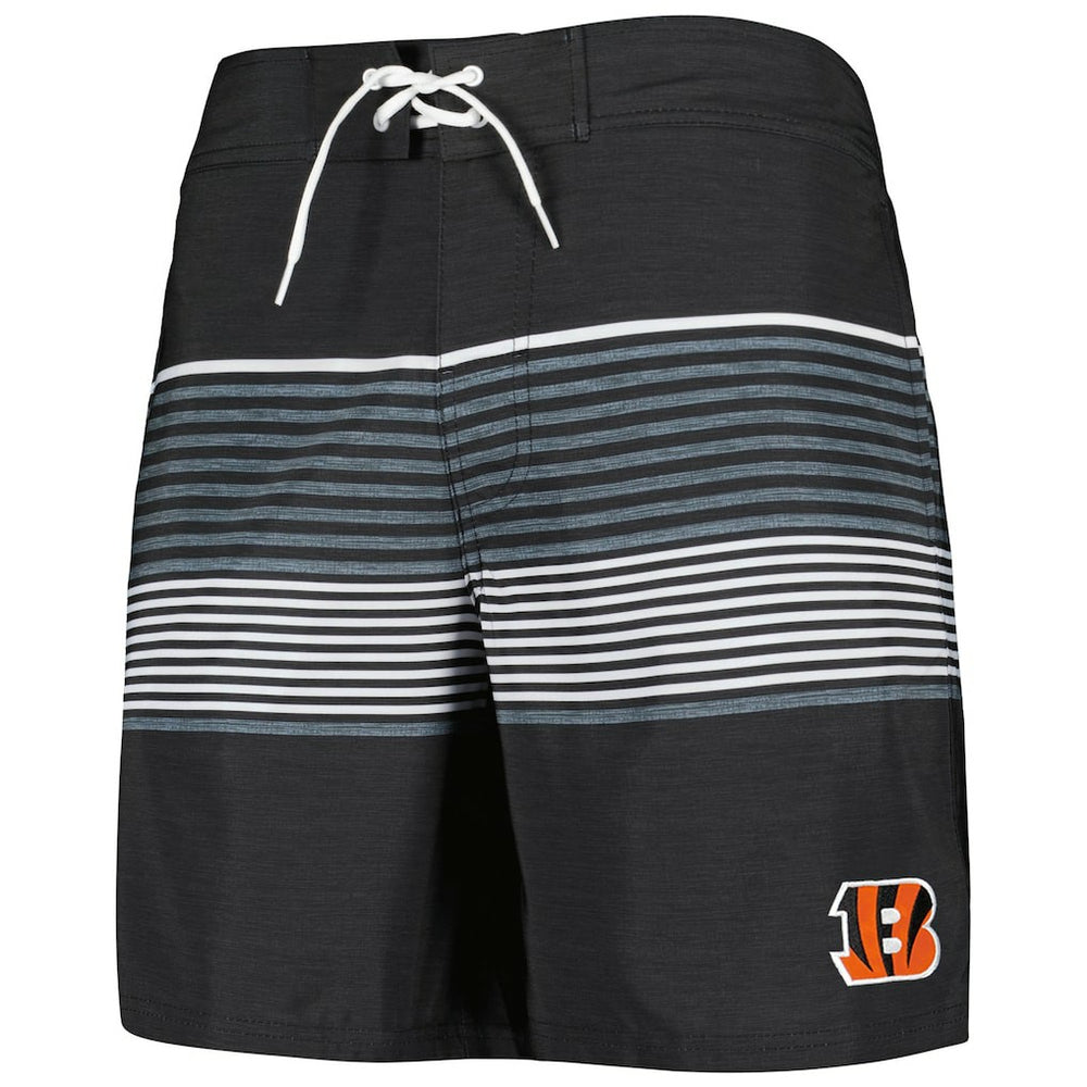 Cincinnati Bengals G-III Sports by Carl Banks Coastline Volley Swim Shorts Black