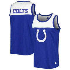 Indianapolis Colts Starter Logo Touchdown Fashion Tank Top Royal/White