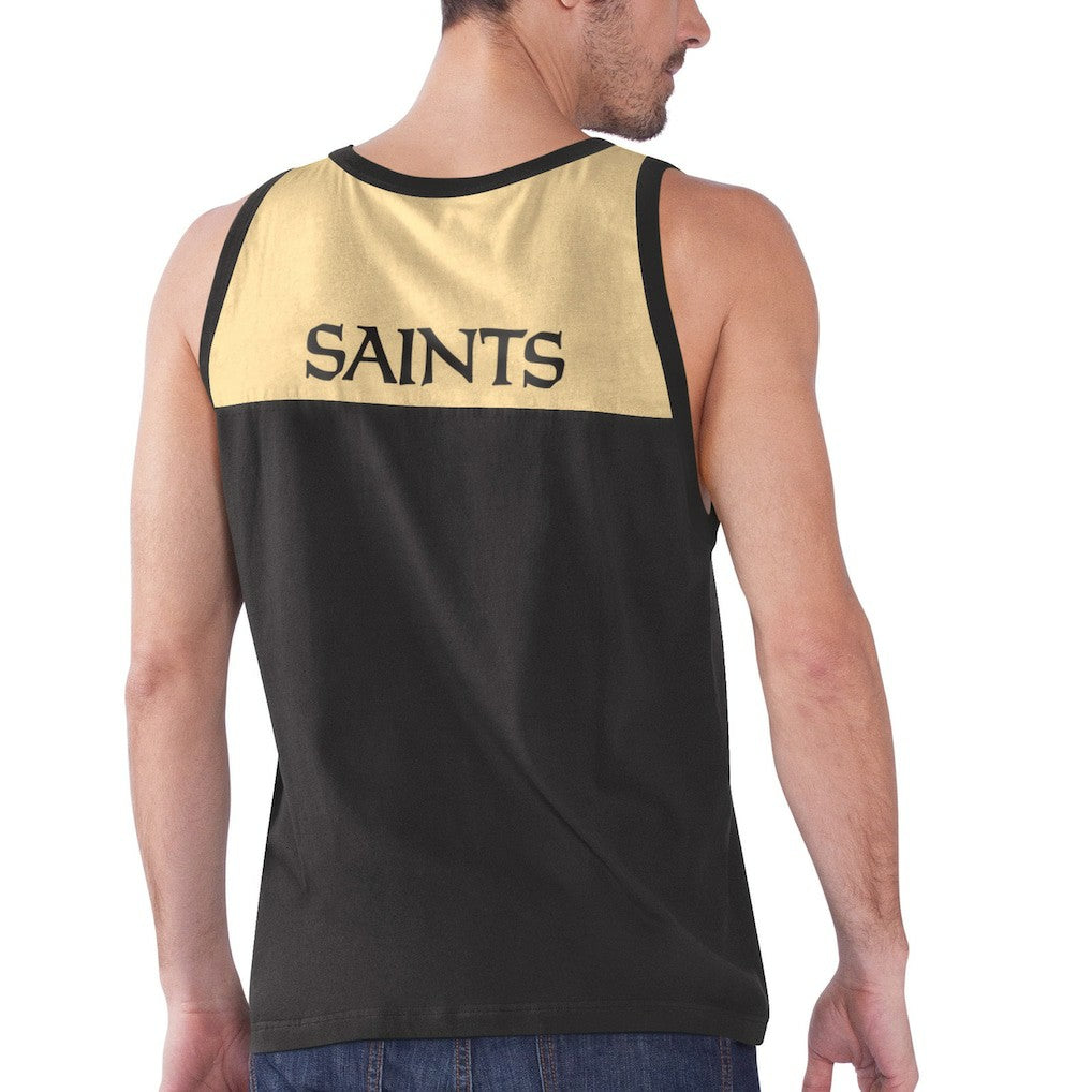 New Orleans Saints Starter Logo Touchdown Fashion Tank Top Black/Gold