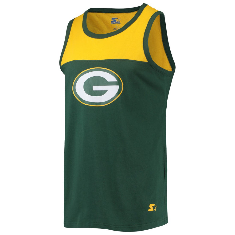Green Bay Packers Starter Logo Touchdown Fashion Tank Top Green/Gold